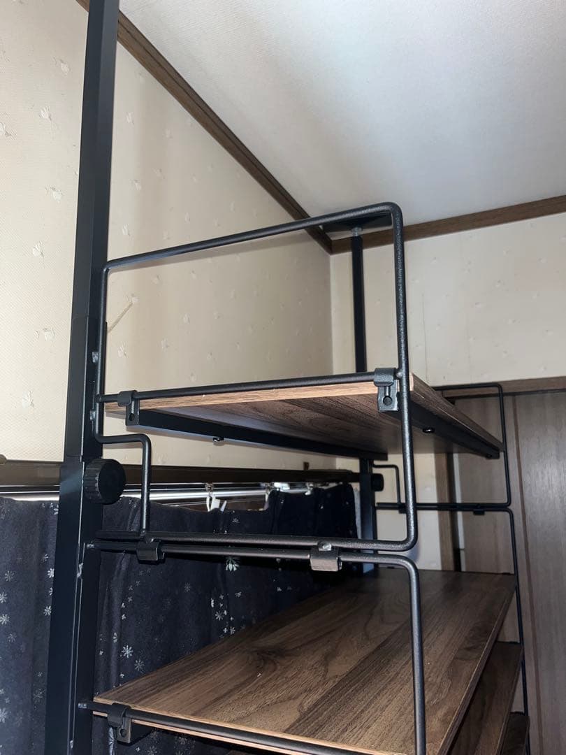 ニトリ　Nポルダ 80cm ミドルブラウン　棚板7枚　上段追加ユニット付き　①