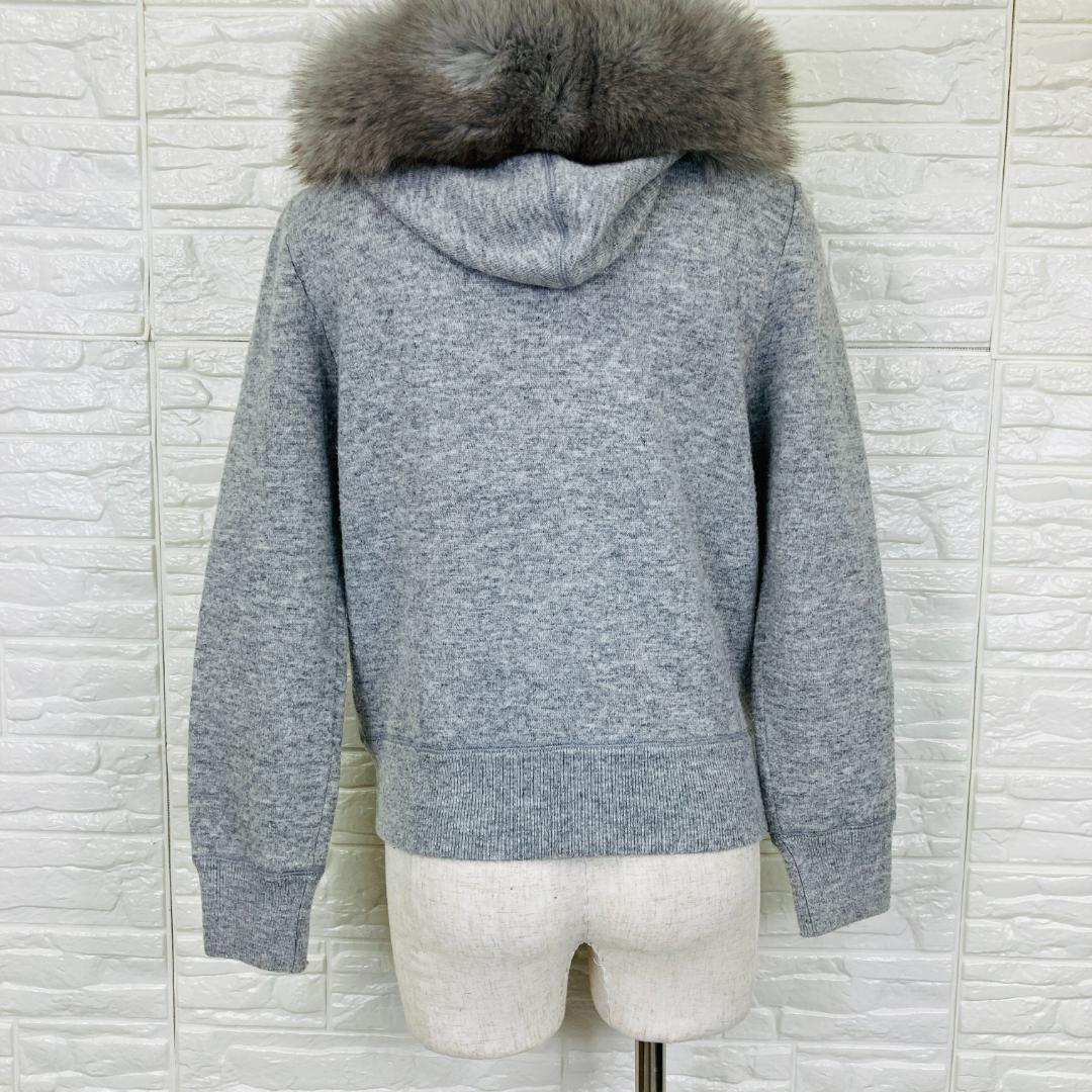 【極美品】ジャスグリッティー 豪華ブルーフォックスファー付 2WAYパーカー M