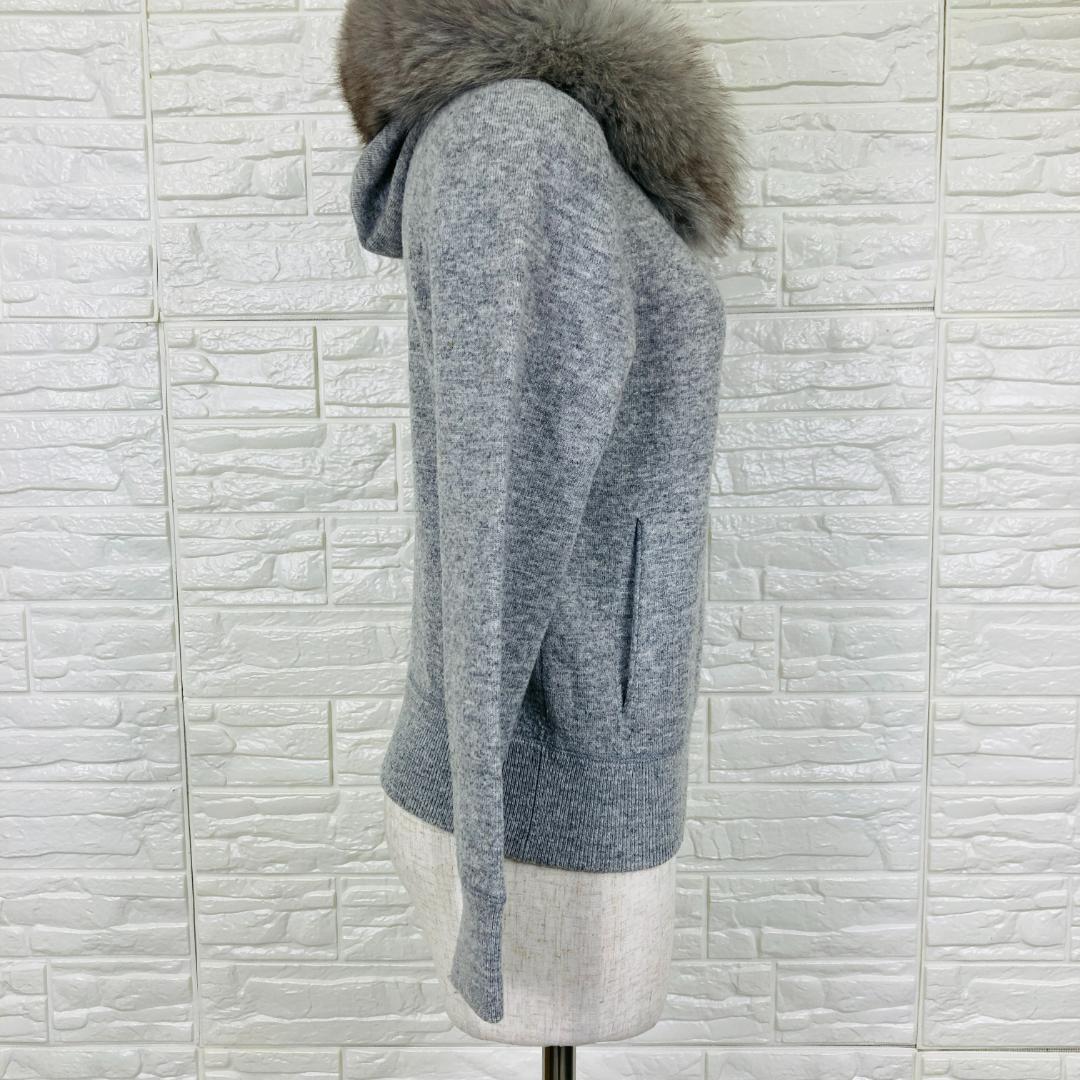【極美品】ジャスグリッティー 豪華ブルーフォックスファー付 2WAYパーカー M