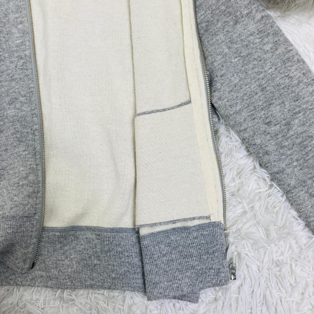 【極美品】ジャスグリッティー 豪華ブルーフォックスファー付 2WAYパーカー M