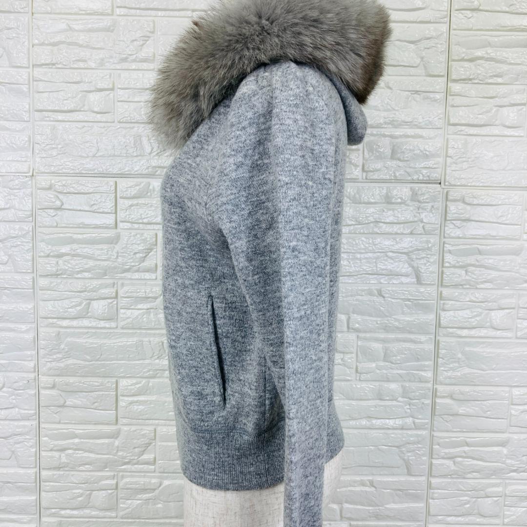 【極美品】ジャスグリッティー 豪華ブルーフォックスファー付 2WAYパーカー M