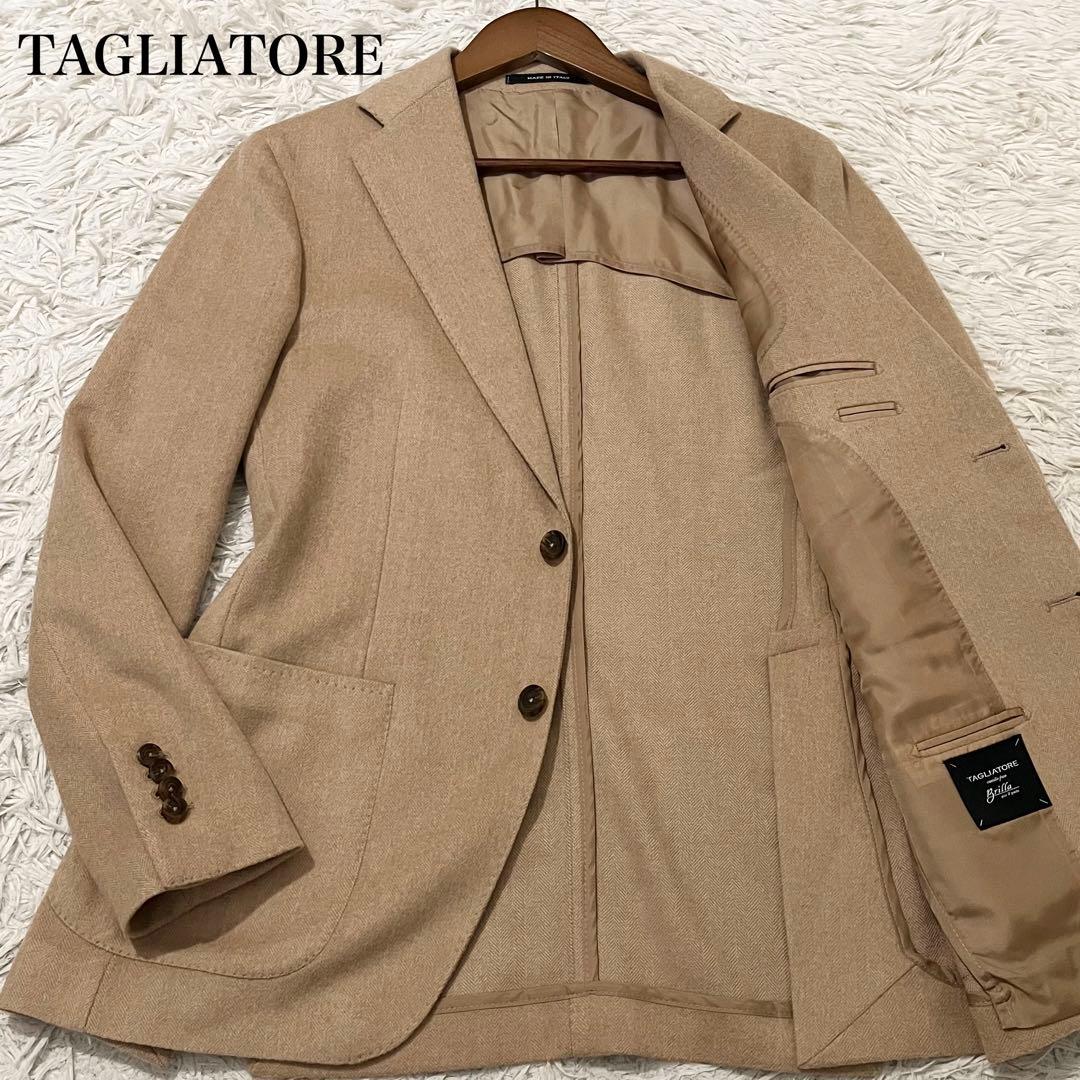 ✨美品✨タリアトーレ×ブリッラ　ジャケット　ヘリンボーン　ベビーキャメル　46