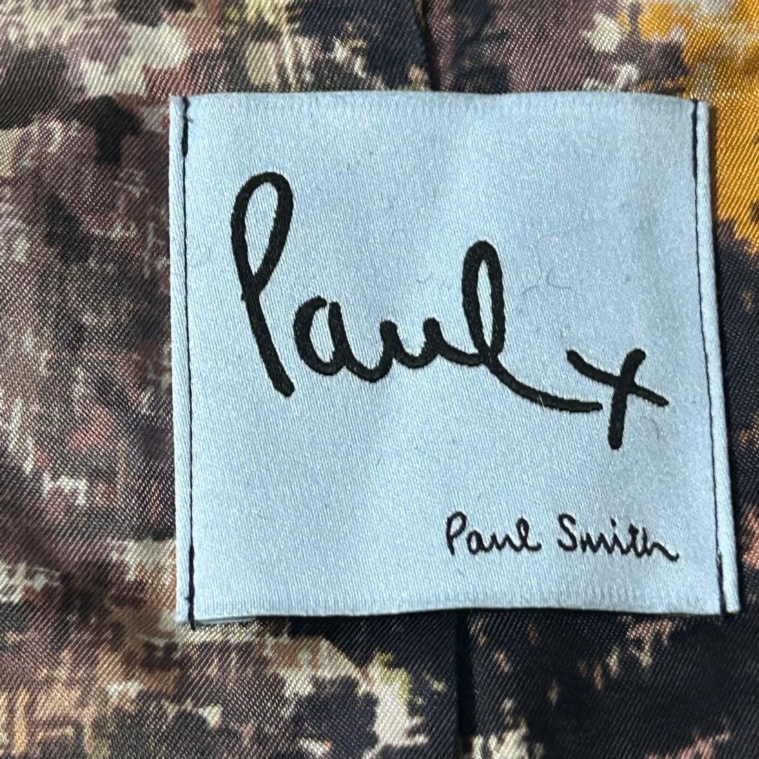 ポールスミス チェスターコート XXL モヘヤ 花柄 くるみボタン ネイビー
