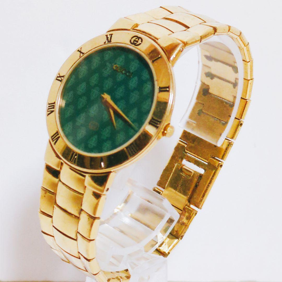 GUCCI グッチ ローマンベゼル レディース クォーツ 腕時計 3300M