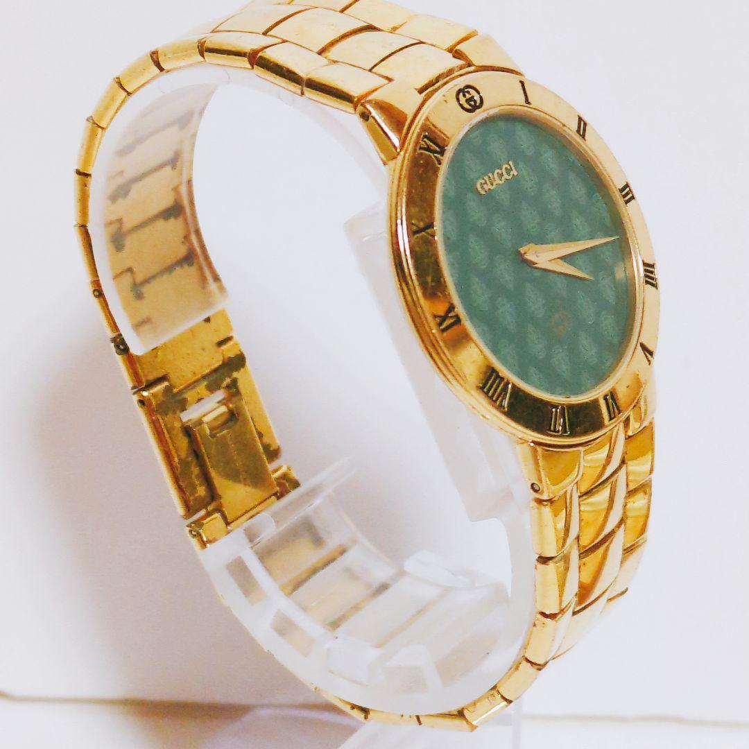 GUCCI グッチ ローマンベゼル レディース クォーツ 腕時計 3300M