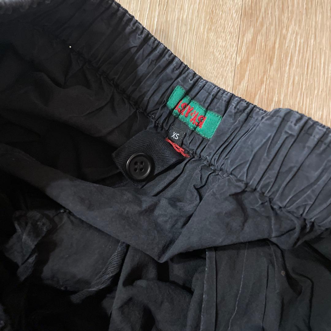 casey casey ペーパーイージーサルエルパンツ黒