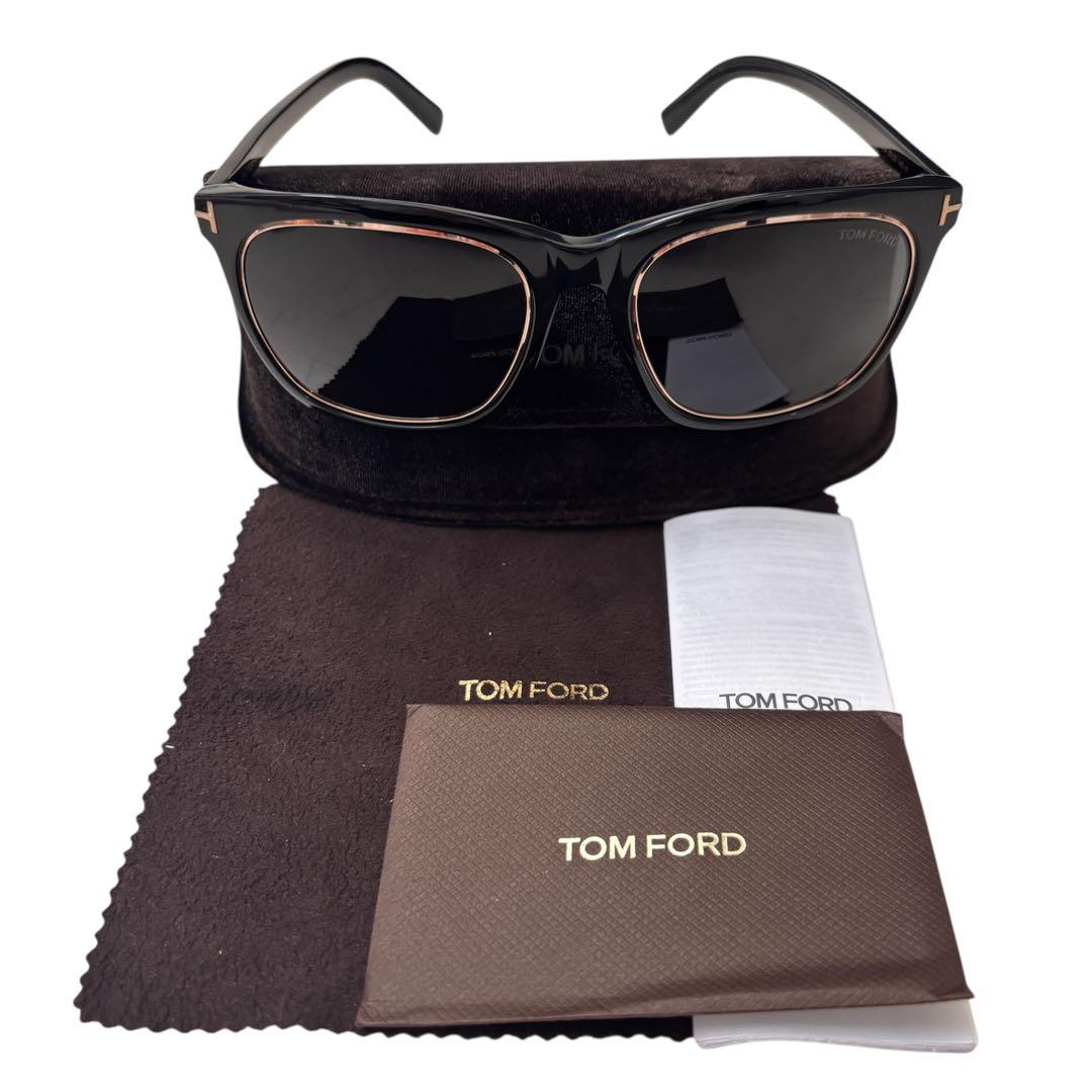 TOM FORD トムフォード サングラス 黒 ゴールドライン