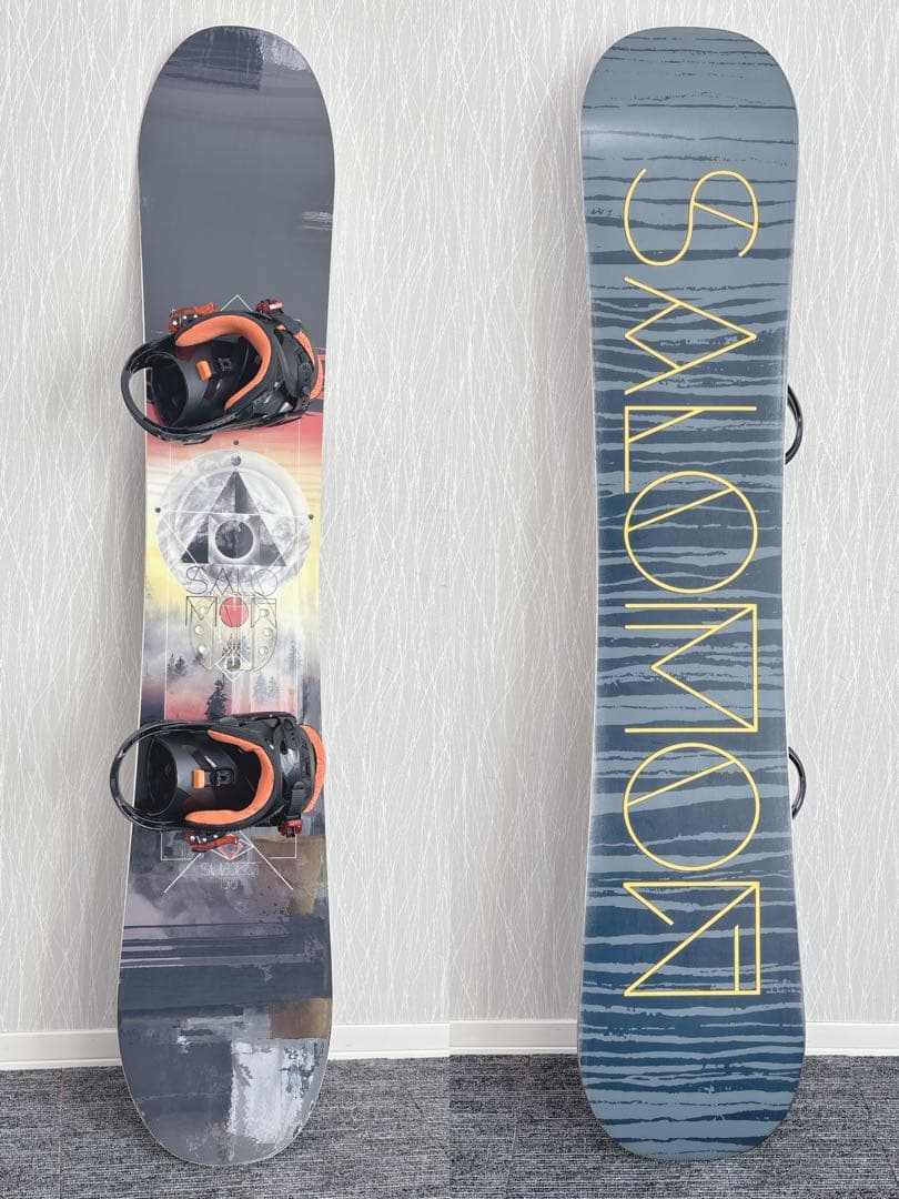 34美品❗️超豪華❗️サロモン メンズスノーボードセット★スノボ156cm+ビン付