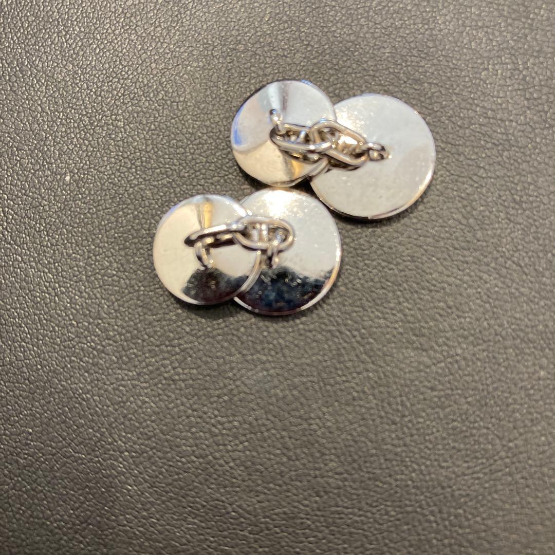 【超美品】HERMES カフリンクス オレンジ