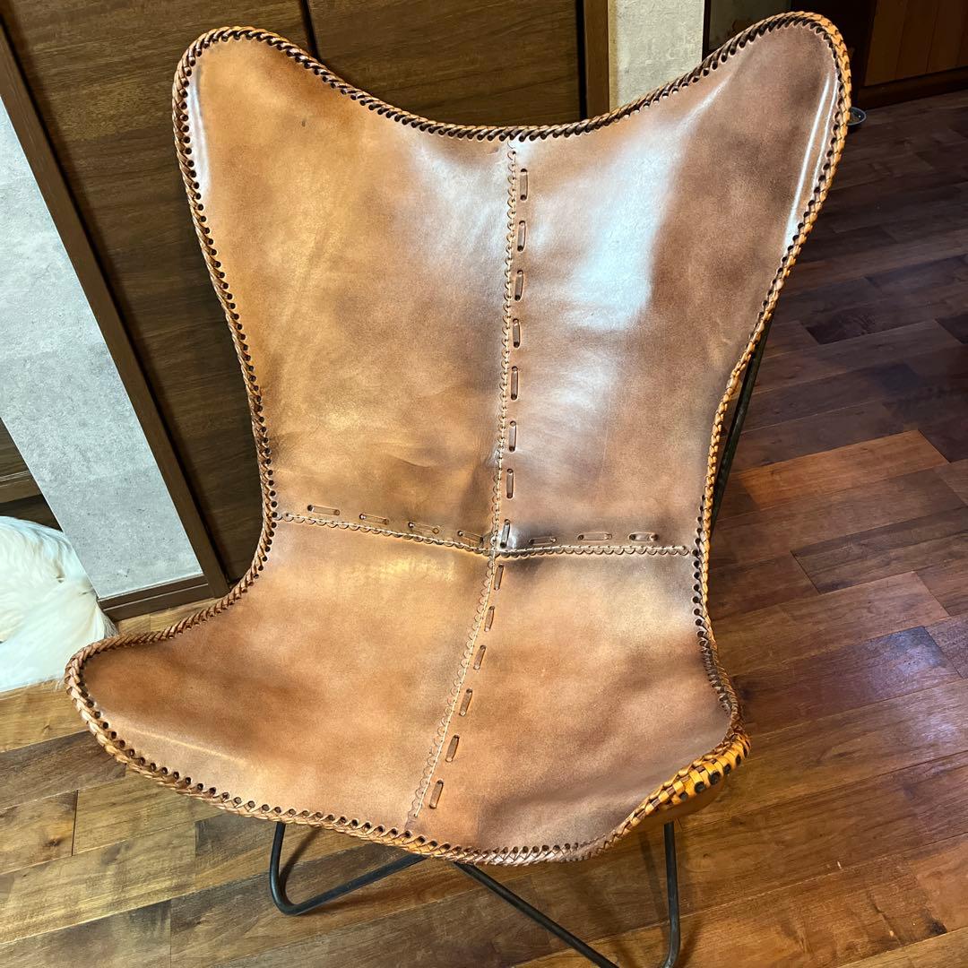 バタフライチェア　レザーチェア アンティーク ヴィンテージ