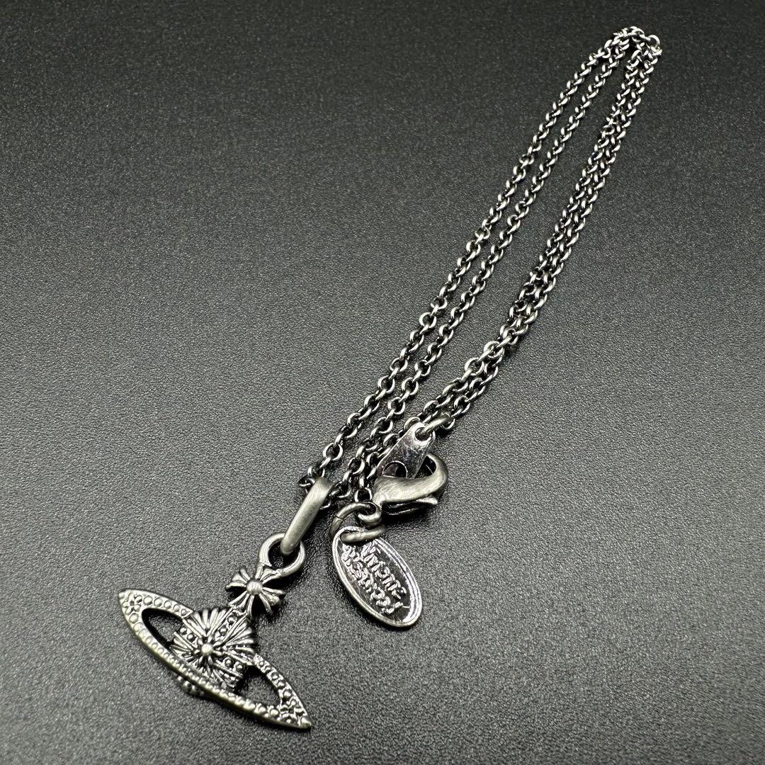 Vivienne Westwood ネックレス シルバー ブラック色 r8182