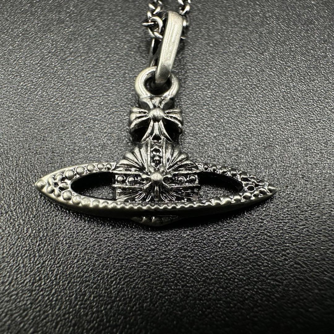 Vivienne Westwood ネックレス シルバー ブラック色 r8182