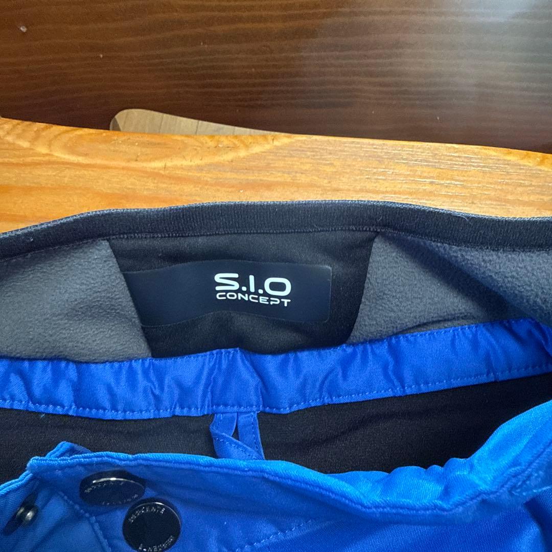 DESCENTE SCRUM-Q スキーウェア 上下セット、青/黒 収納袋付き