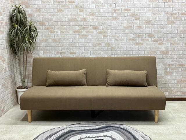 ソファーベッド　ブラウン系　ファブリック　ソファ　新品　大特価