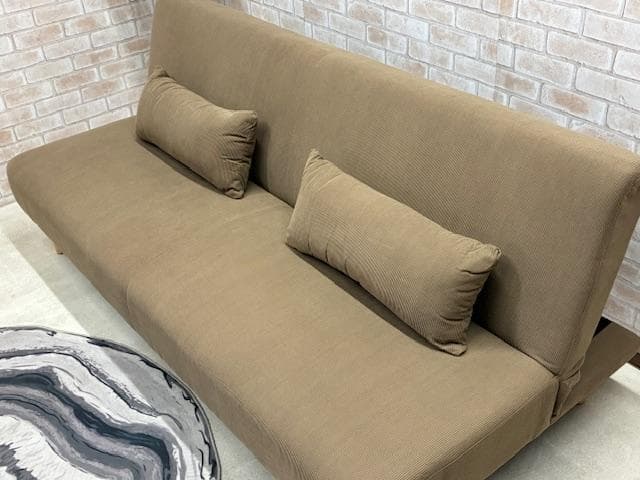 ソファーベッド　ブラウン系　ファブリック　ソファ　新品　大特価