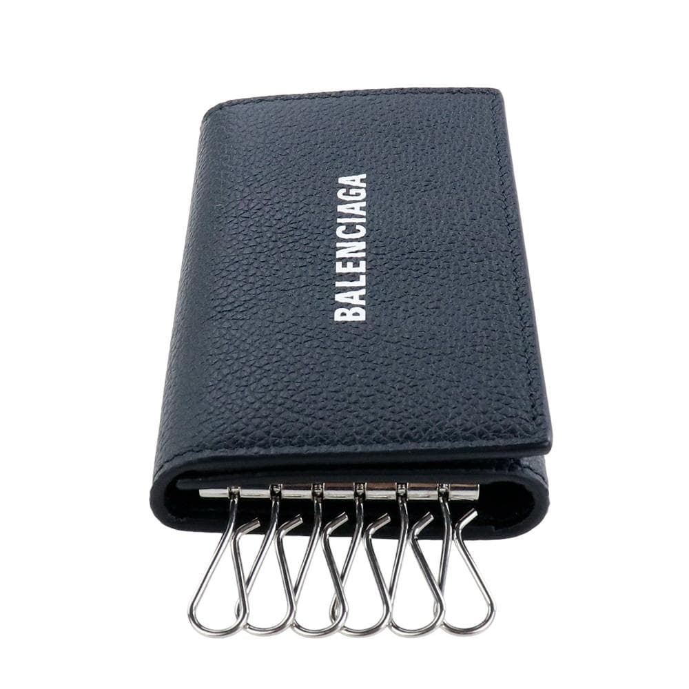バレンシアガ キーケース 6連 キーリング ブラック レザー 本革 キャッシュ