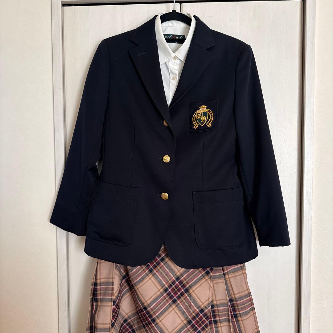 イーストボーイ160　ネイビー ブレザーセットアップ4点セット　卒業式
