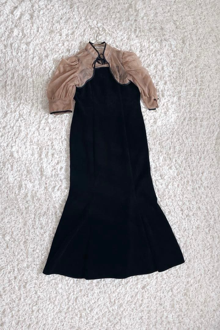 Lejaブラック シースルーパーティードレス Sサイズ