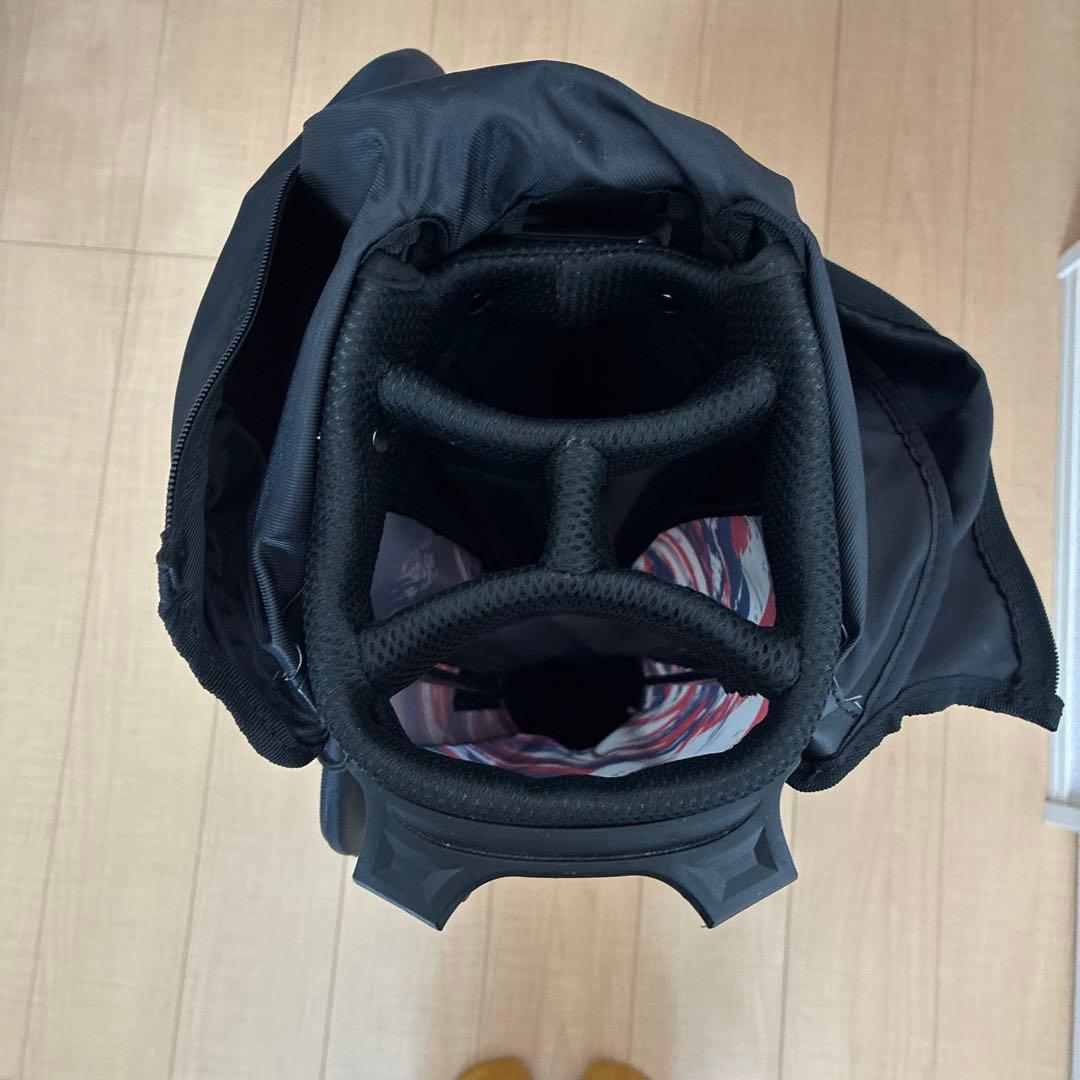 LOUDMOUTH軽量スタンドキャディバック　赤青白ストライプ