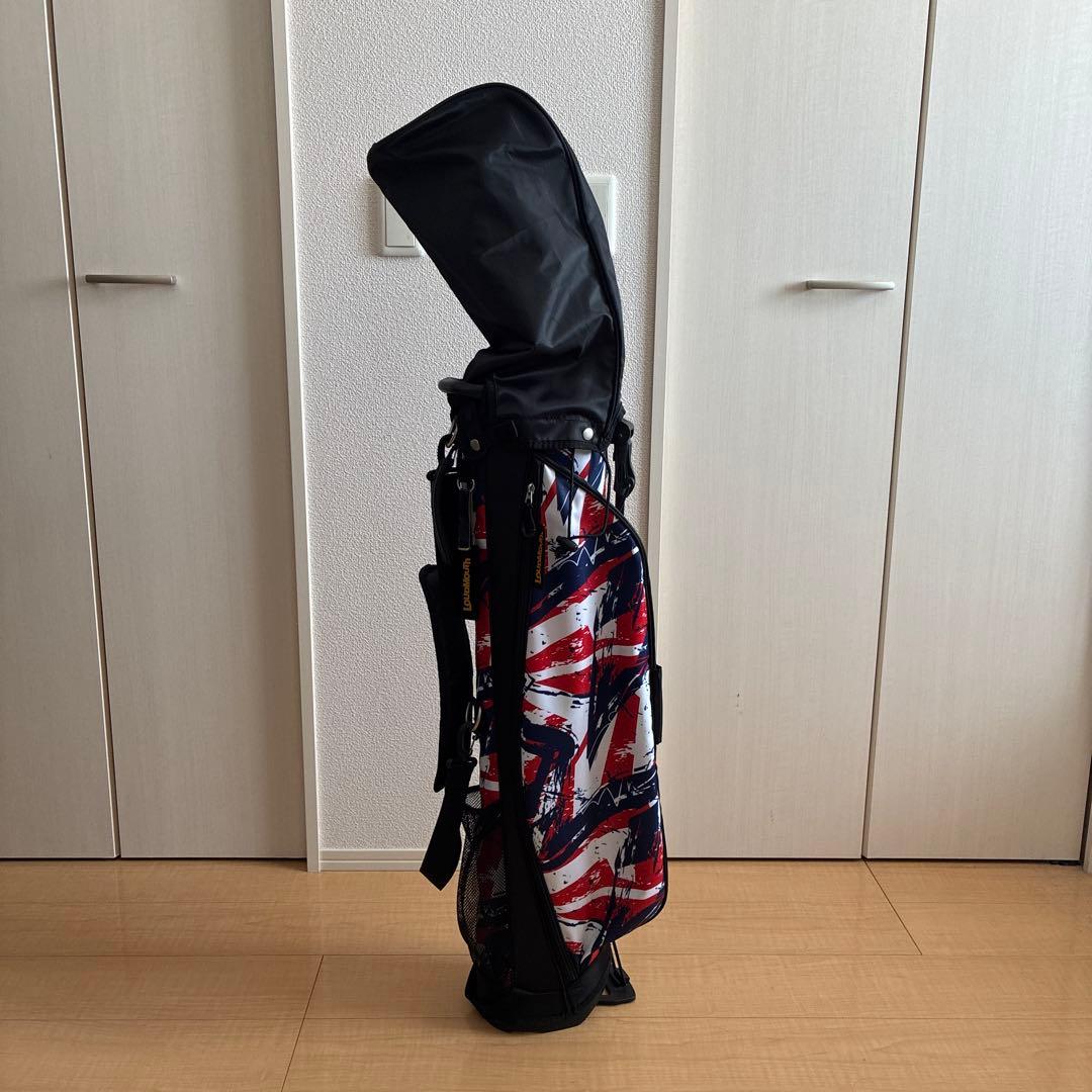 LOUDMOUTH軽量スタンドキャディバック　赤青白ストライプ