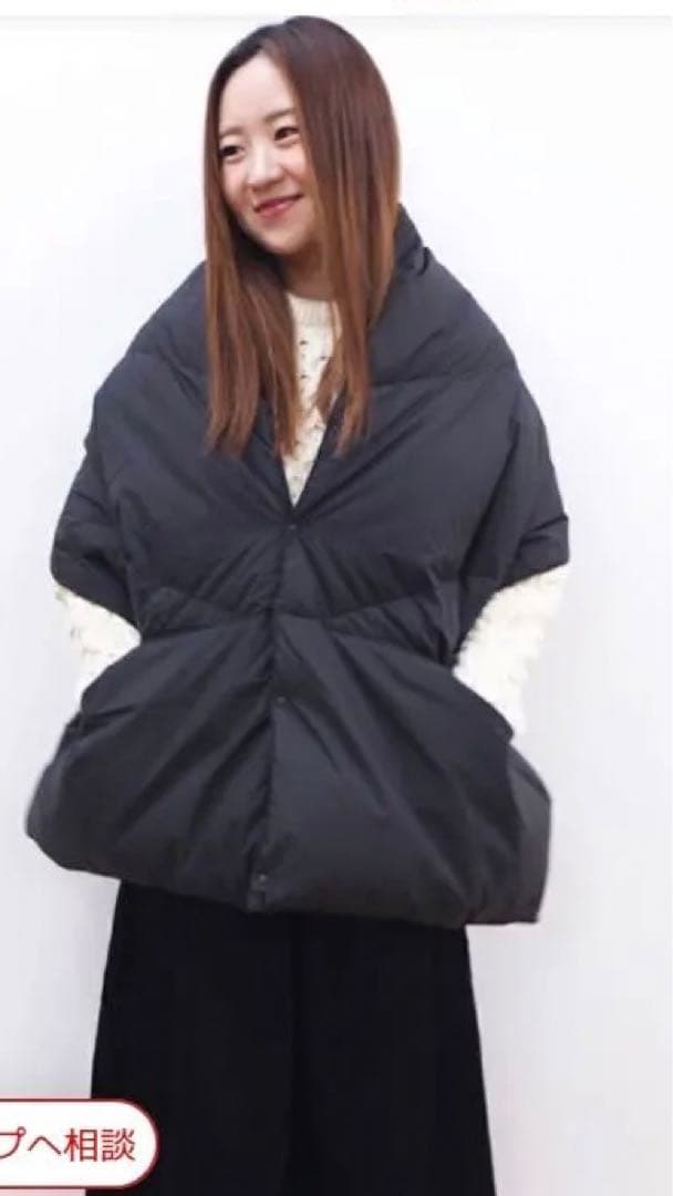 NANGA ダウンポンチョマフラー ブラック