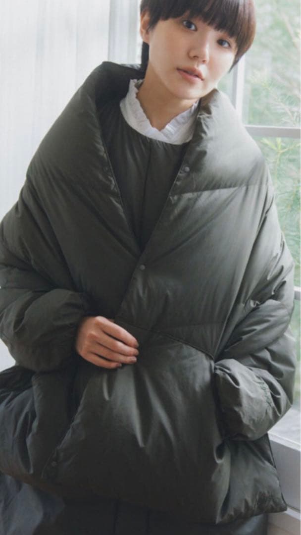 NANGA ダウンポンチョマフラー ブラック