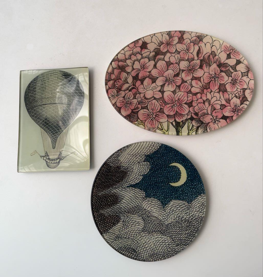 美品　ジョンデリアン　デコパージュプレート　1点