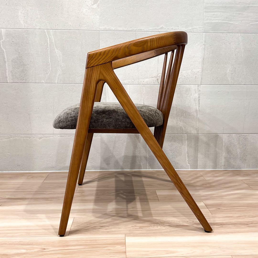 アルモニア／ダイニングチェア (ウォールナット×ダークブラウン) 1脚