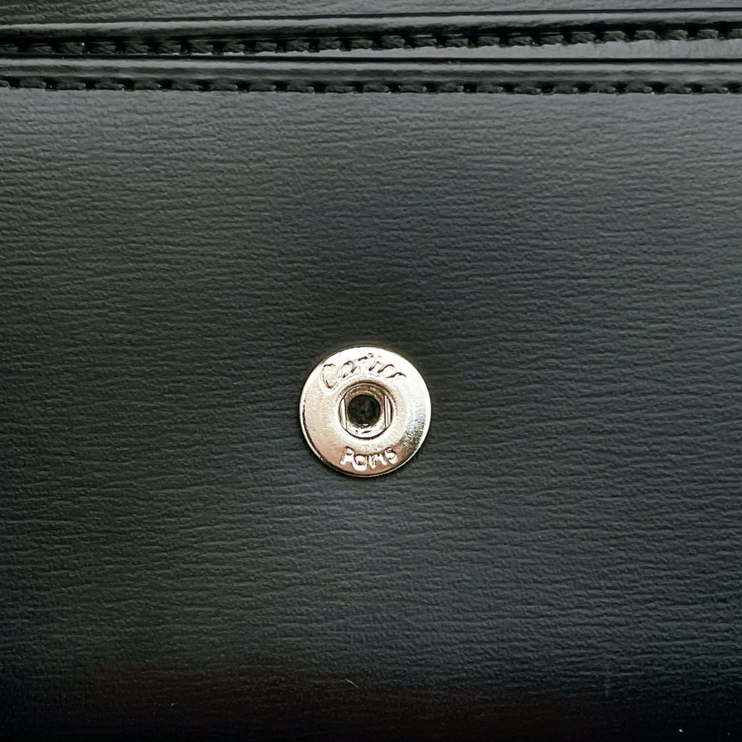 カルティエ パシャライン 6連 キーケース 鍵入れ ブラック系 シルバー金具