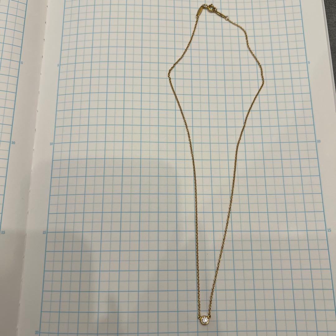 Tiffany gold 一粒ダイヤ　ネックレス　ティファニー　ゴールド