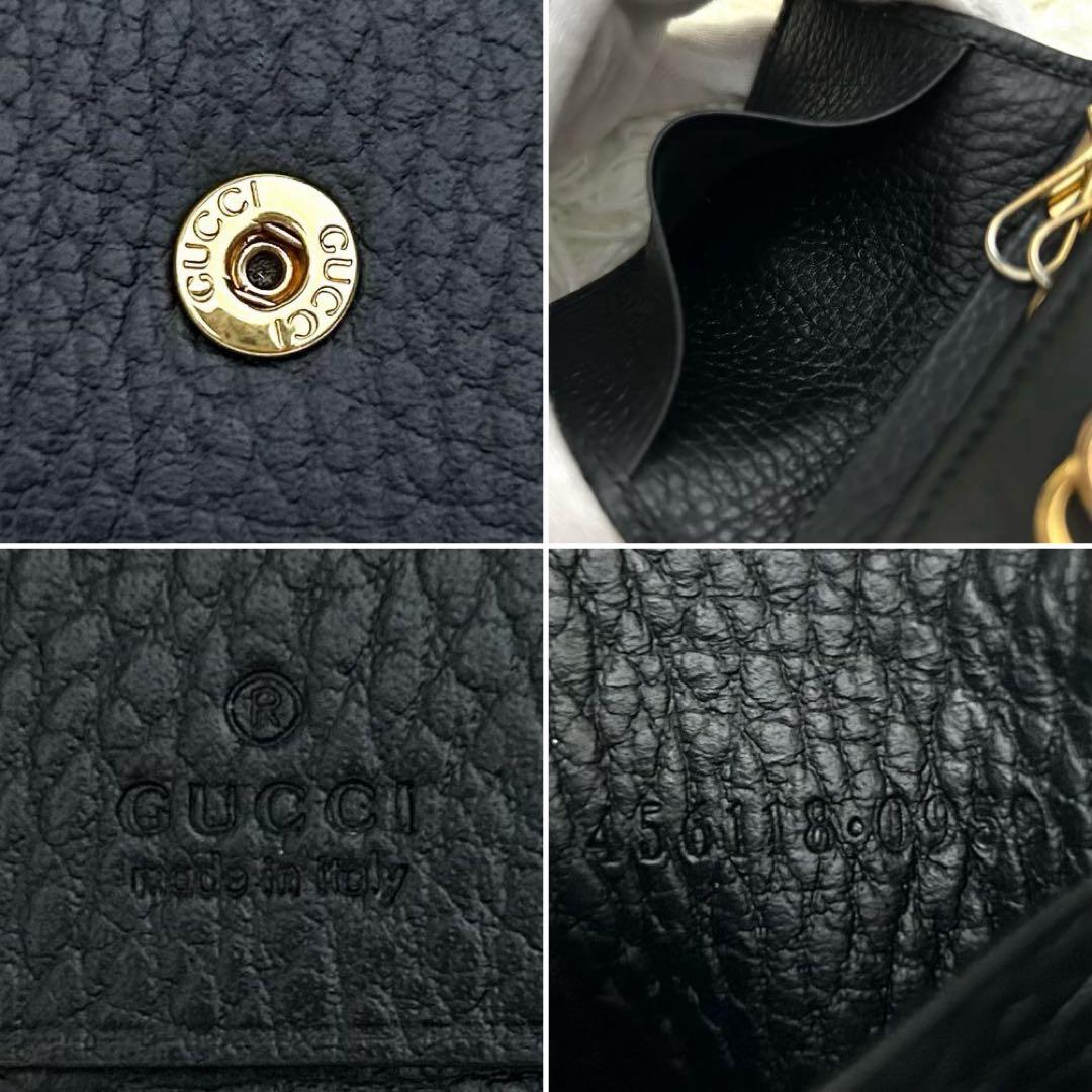【美品】GUCCI グッチ GGマーモント レザー 6連 キーケース 鍵入れ
