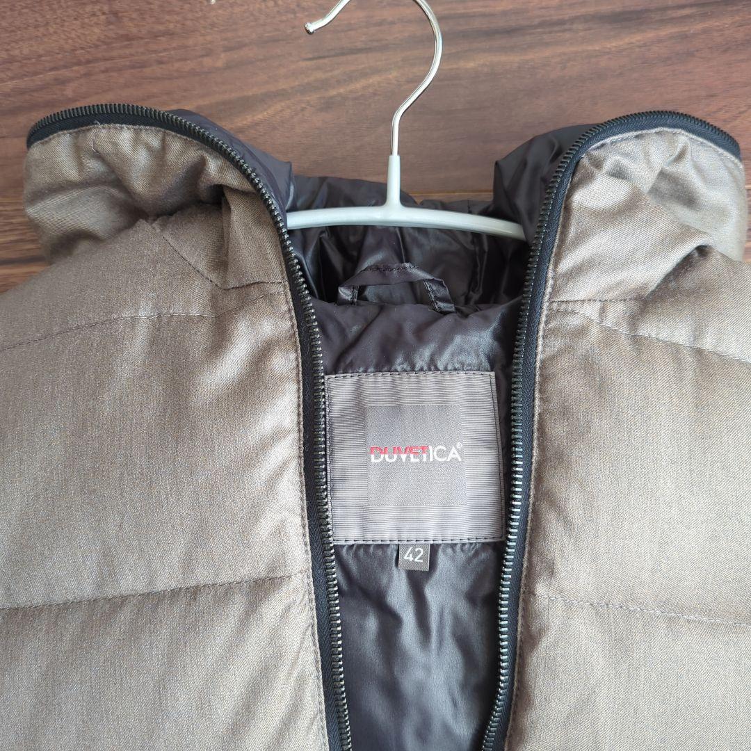 DUVETICA フード付きダウンベスト 42 ブラウン