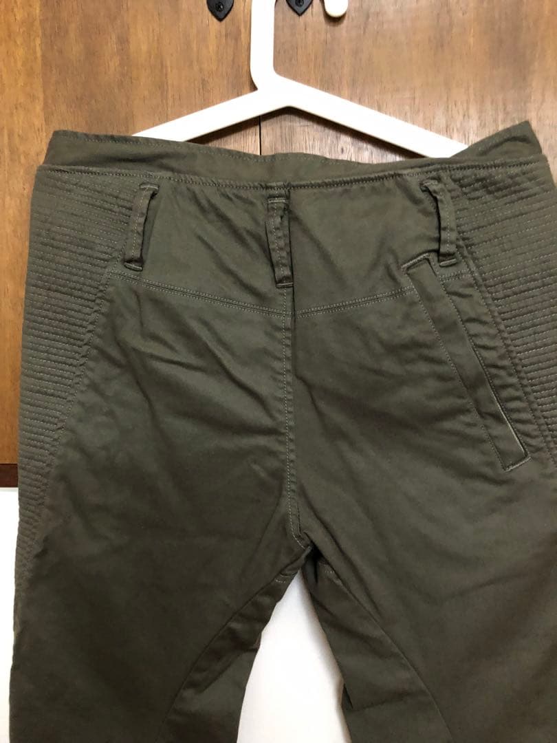 JULIUS カーキ ナイロンツイルライダースパンツ