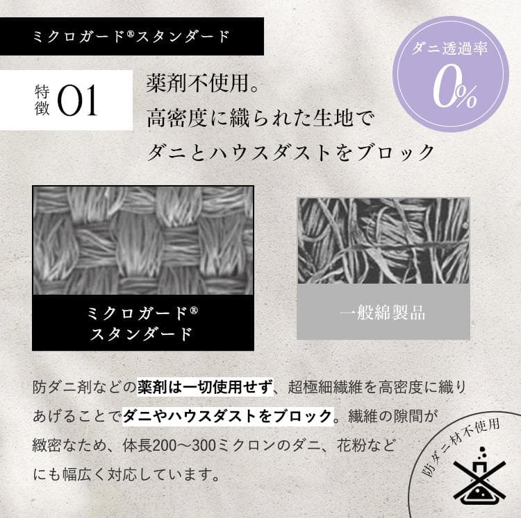 ミクロガード スタンダード 肌掛け布団（春・夏）［シングル］／テイジン