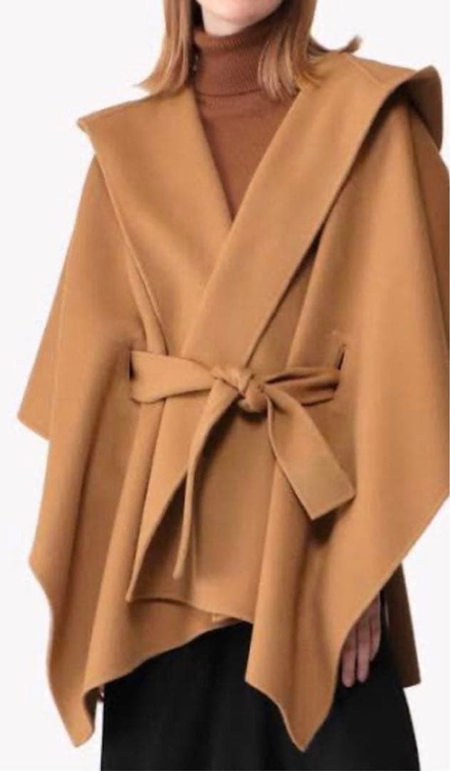 セオリー☆ NEW DIVIDE LUXEポンチョコート未使用キャメル