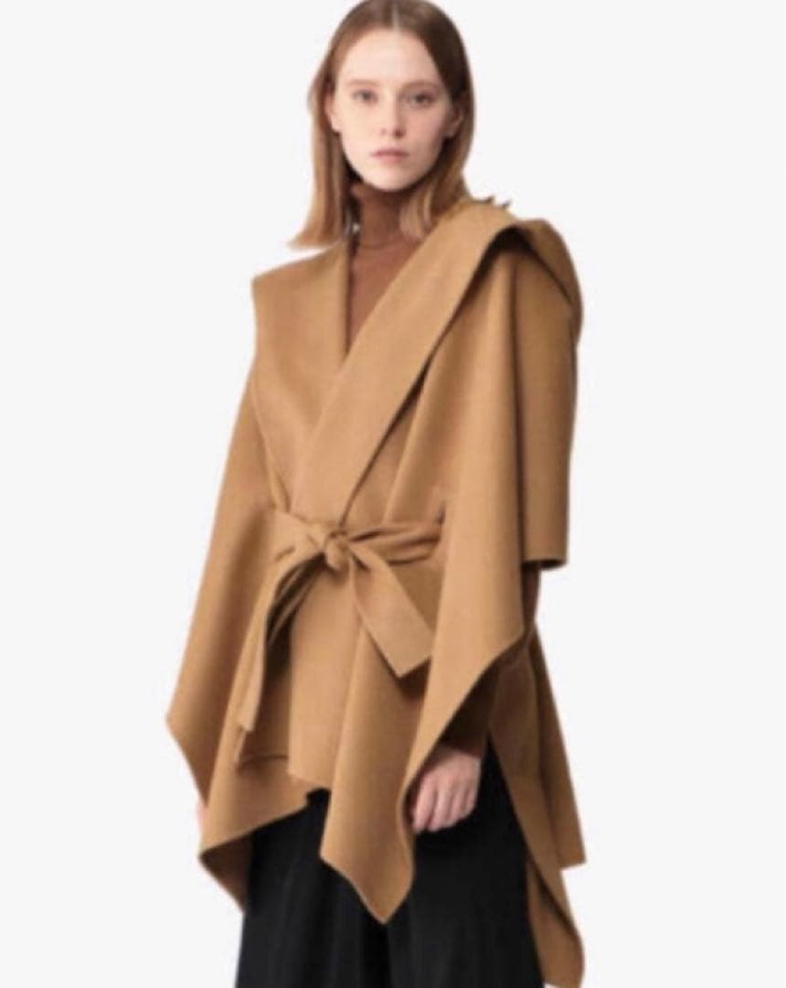 セオリー☆ NEW DIVIDE LUXEポンチョコート未使用キャメル