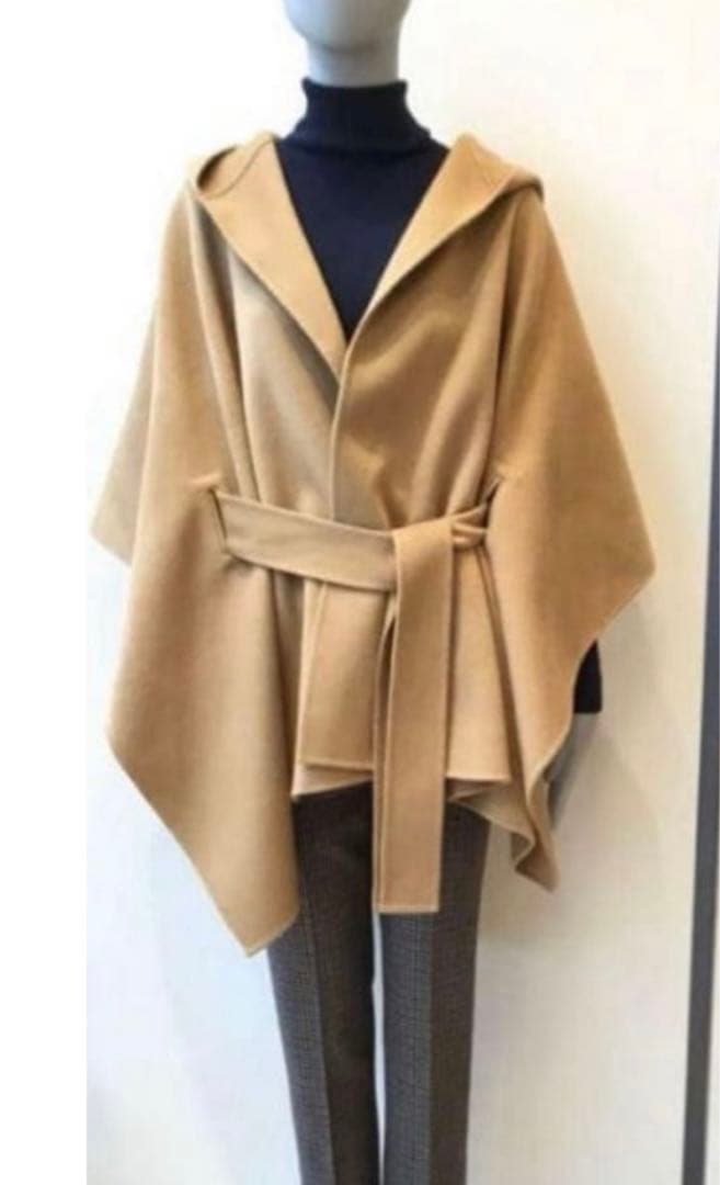 セオリー☆ NEW DIVIDE LUXEポンチョコート未使用キャメル