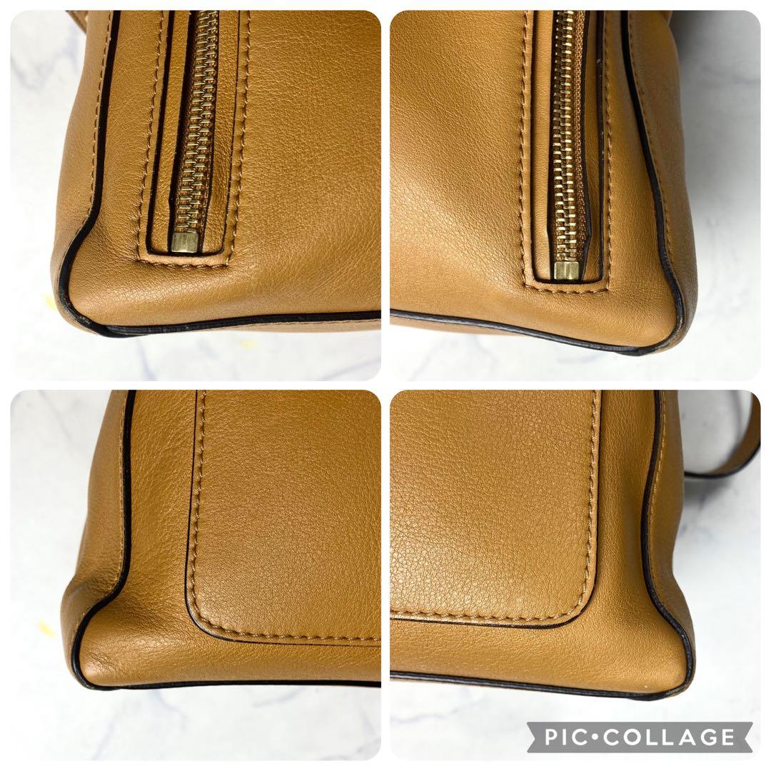 【美品】Chloe クロエ フェイデイ ハンドバック 2way レザー キャメル