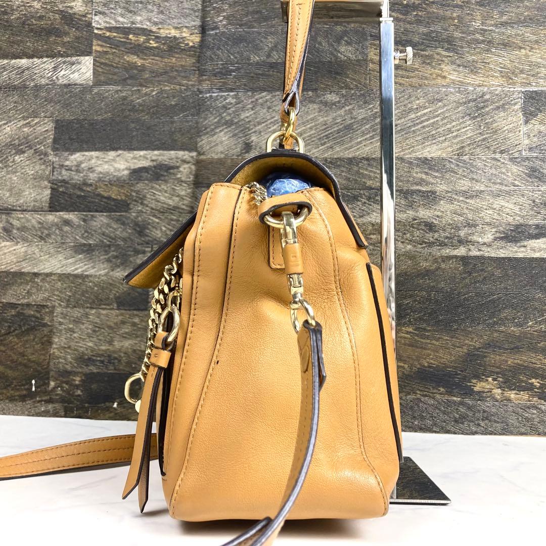 【美品】Chloe クロエ フェイデイ ハンドバック 2way レザー キャメル