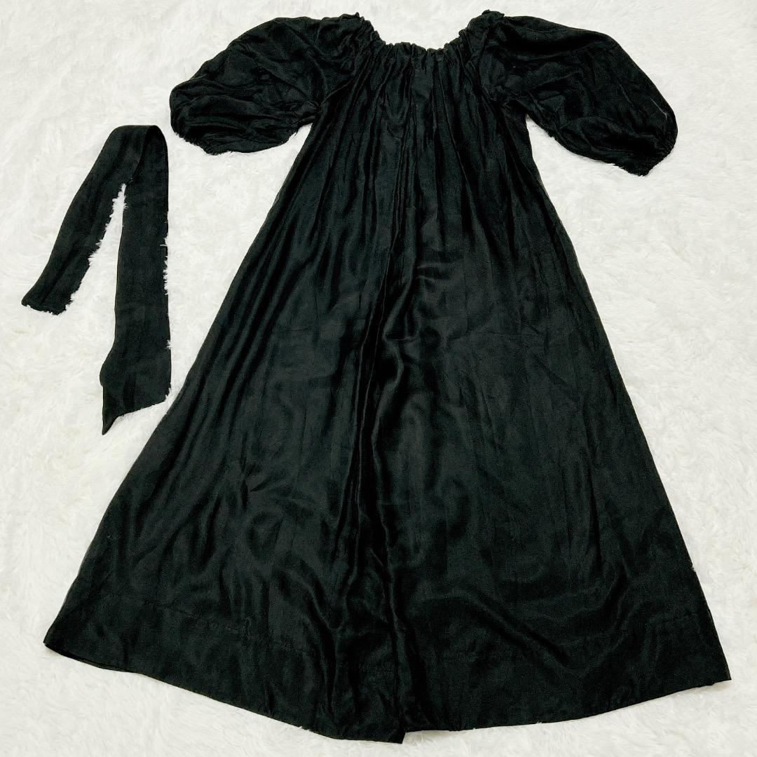 【美品】エスバイシビラ　２way オールインワン リボン付き　ブラック