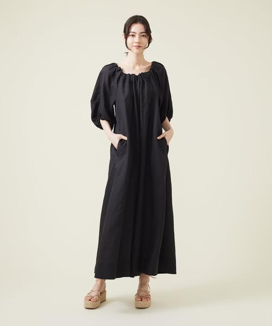 【美品】エスバイシビラ　２way オールインワン リボン付き　ブラック