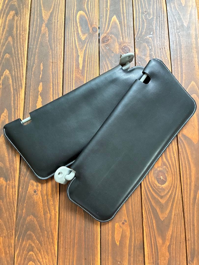 ジムニー jb64 シエラ jb74 ノマド 本革サンバイザーカバー 左右 黒