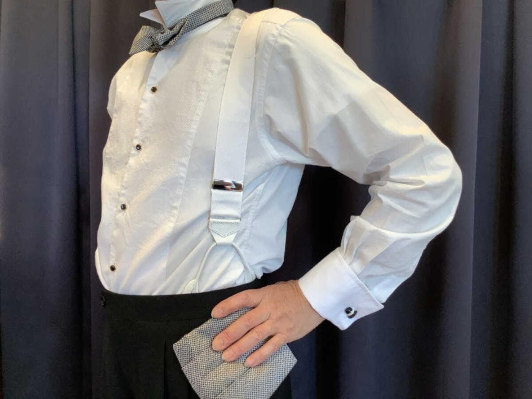 サスペンダー英国製アルバートサーストン6ボタン留上級バラシャWTSL B156