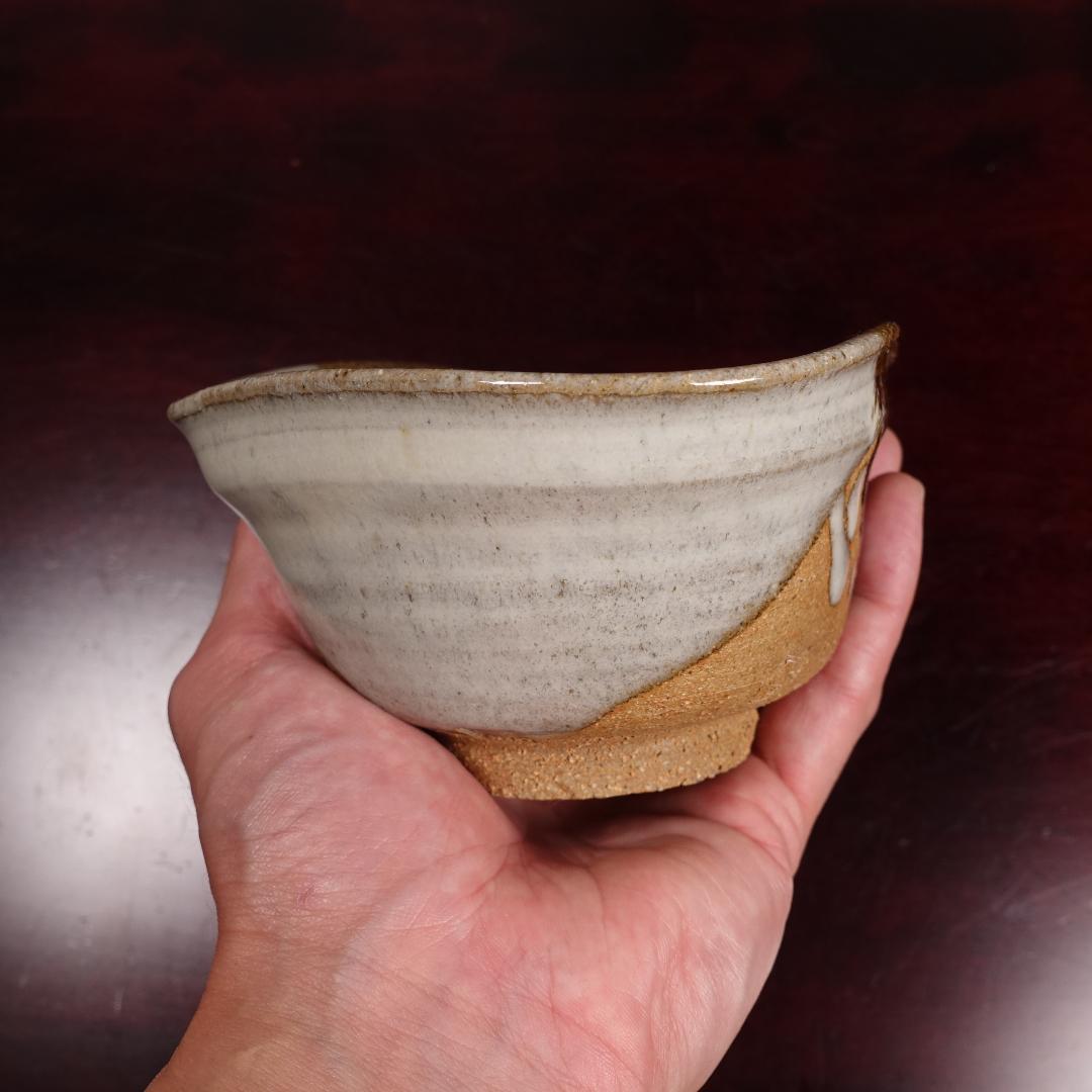 貴重な10客揃い 朝鮮唐津 沓形 向付 10客 在銘