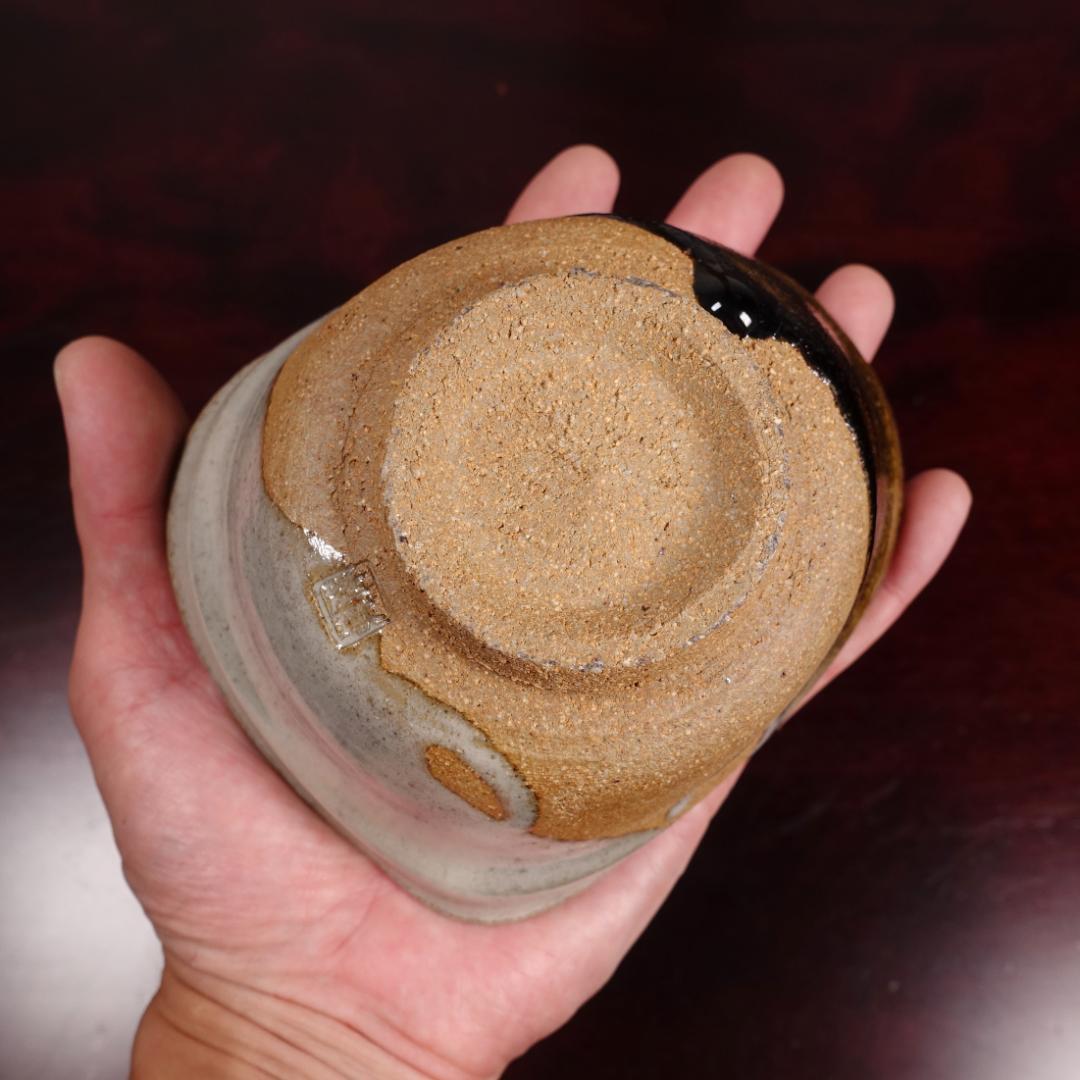 貴重な10客揃い 朝鮮唐津 沓形 向付 10客 在銘