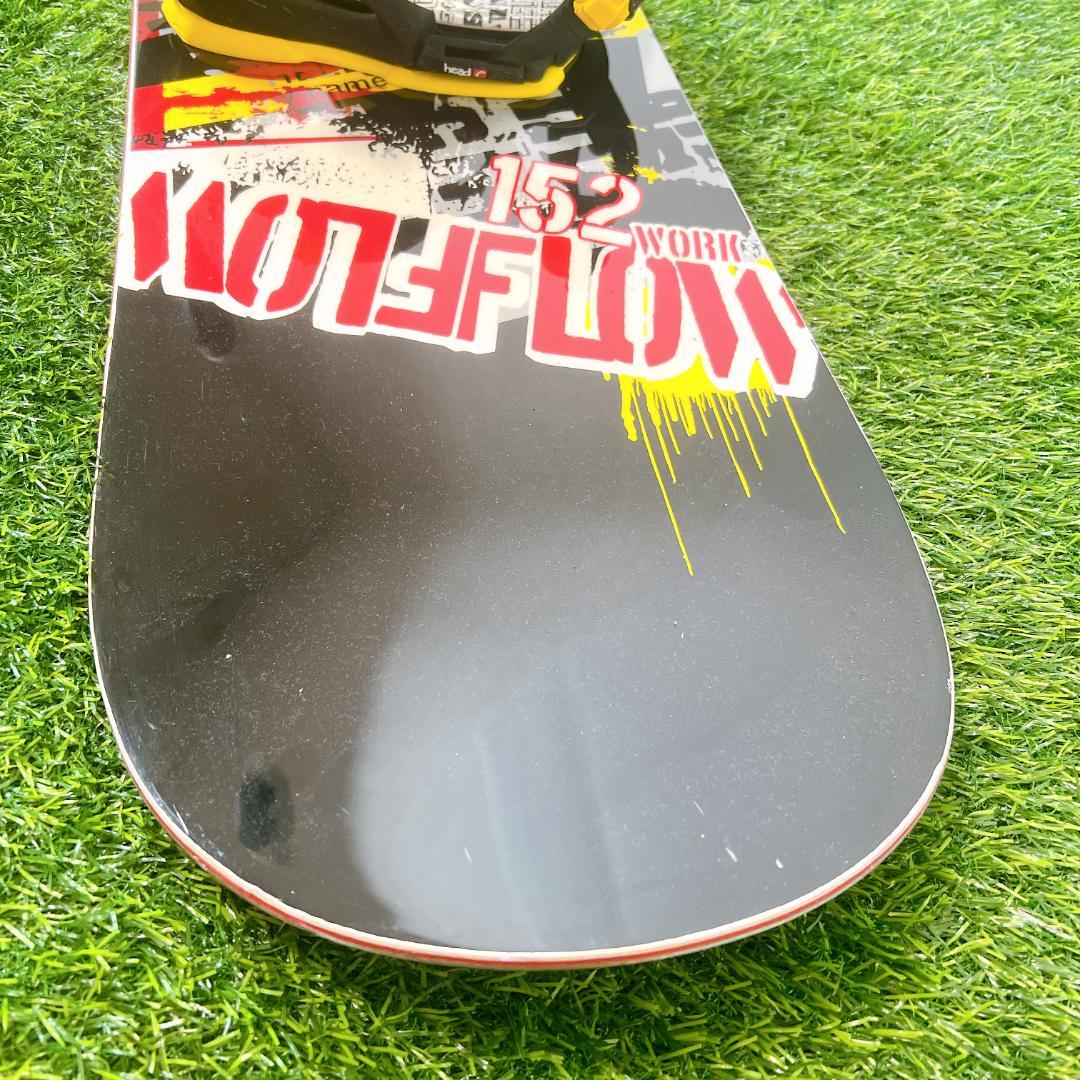 FLOW 152cm バイン head Lサイズ スノーボード 2点セット