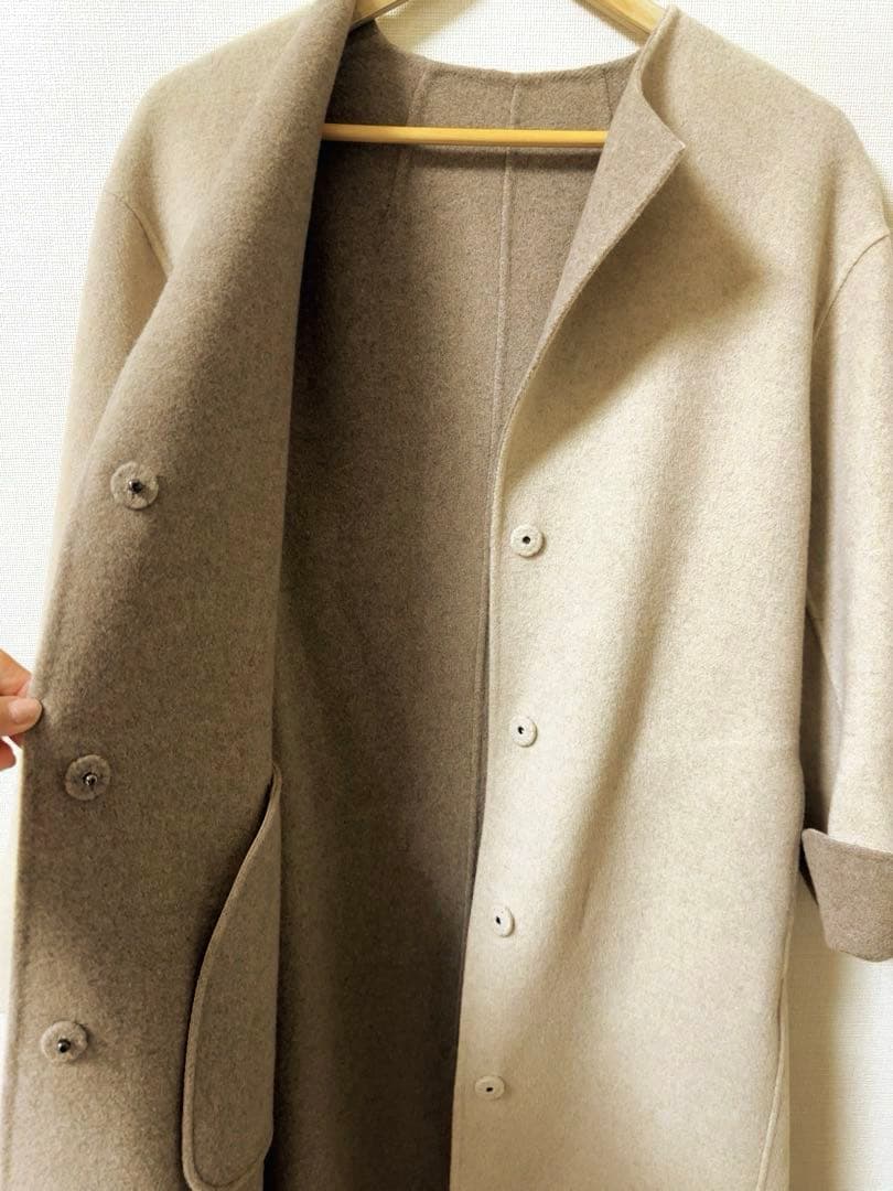 セオリーリュクス　カシミヤ混ダブルフェスコート #38 theory luxe