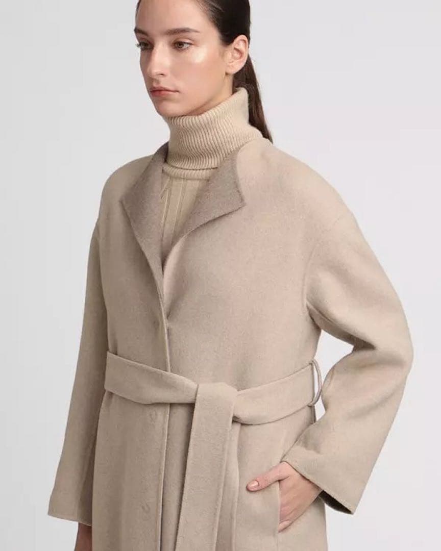 セオリーリュクス　カシミヤ混ダブルフェスコート #38 theory luxe