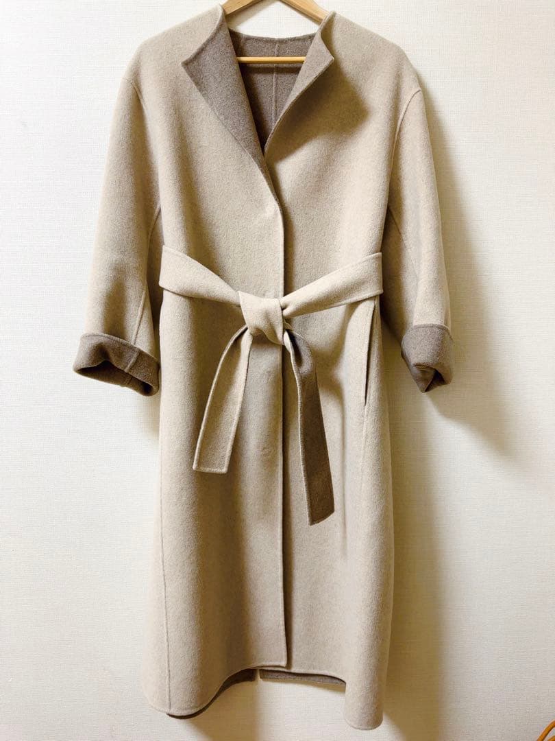 セオリーリュクス　カシミヤ混ダブルフェスコート #38 theory luxe