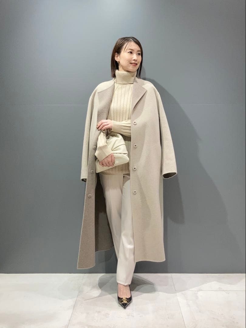 セオリーリュクス　カシミヤ混ダブルフェスコート #38 theory luxe